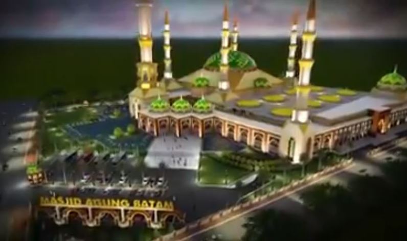 Masjid Sultan Mahmud Riayat Syah Menjadi Masjid megah di Batam. (Foto: metrobatamcom)